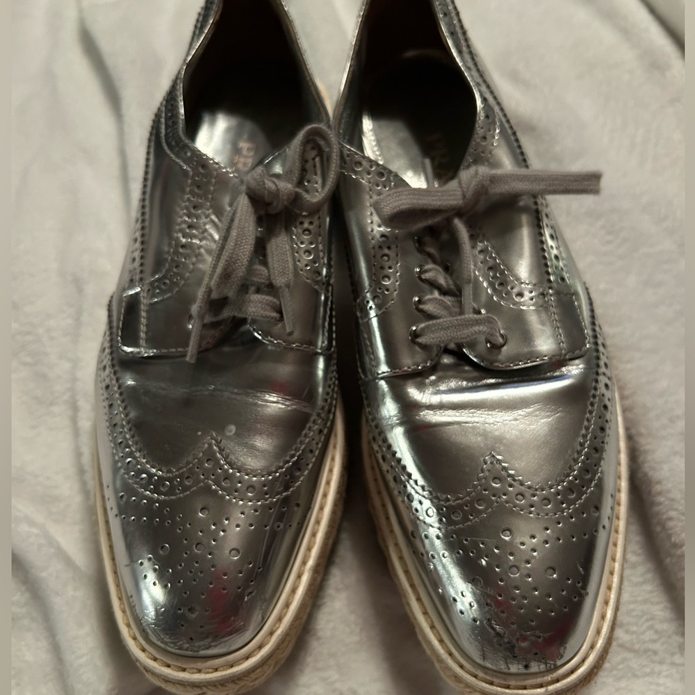 Prada size 9 great condition slight wear on toe area lots of wear left in these